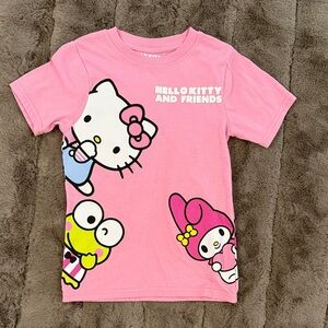 Hybrid Apparel Pink Kids T-Shirt with Hello Kitty and Friends
